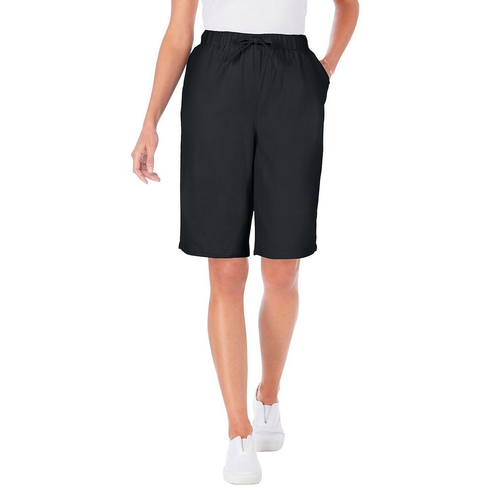 Женщина в женских джинсовых шортах больших размеров на шнурке Woman Within, черный
Женщина в женских джинсовых шортах больших размеров на шнурке Woman Within, черный