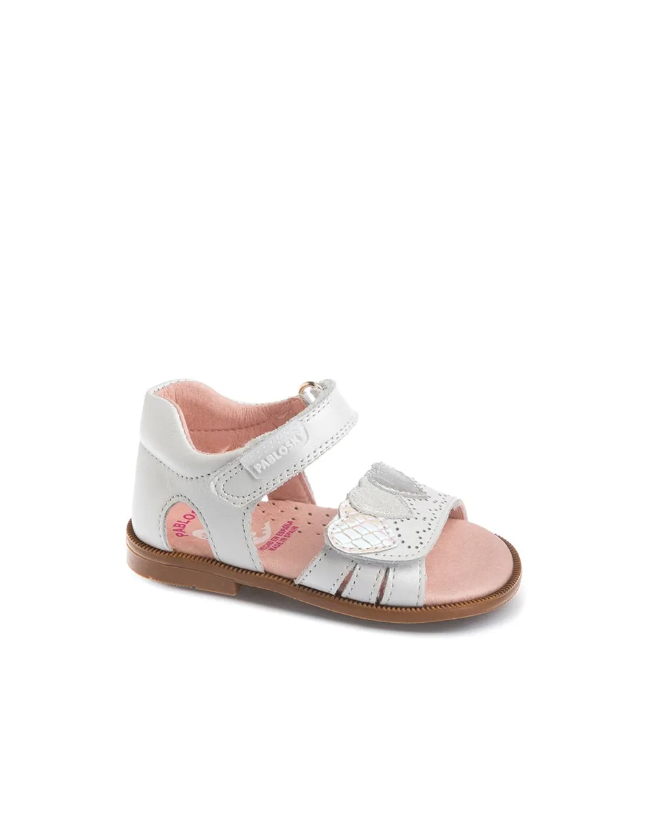 Белкие кожаные сандалии для малышей на липучке Pablosky, белый
Белкие кожаные сандалии для малышей на липучке Pablosky, белый