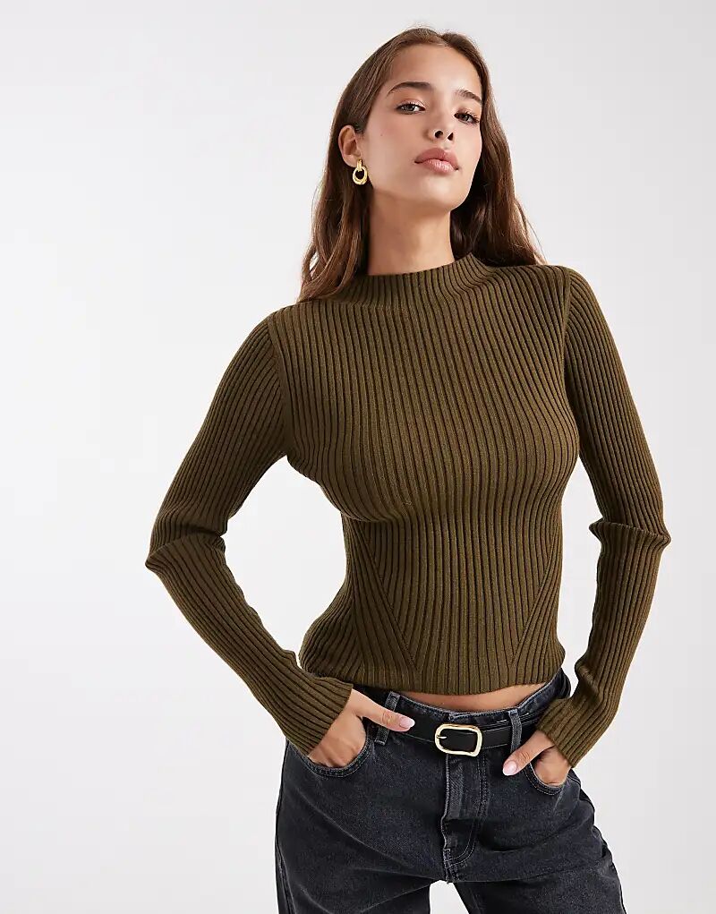 Трикотажный топ ASOS DESIGN с высоким воротом и отделкой в рубчик оливкового цвета
Трикотажный топ ASOS DESIGN с высоким воротом и отделкой в рубчик оливкового цвета