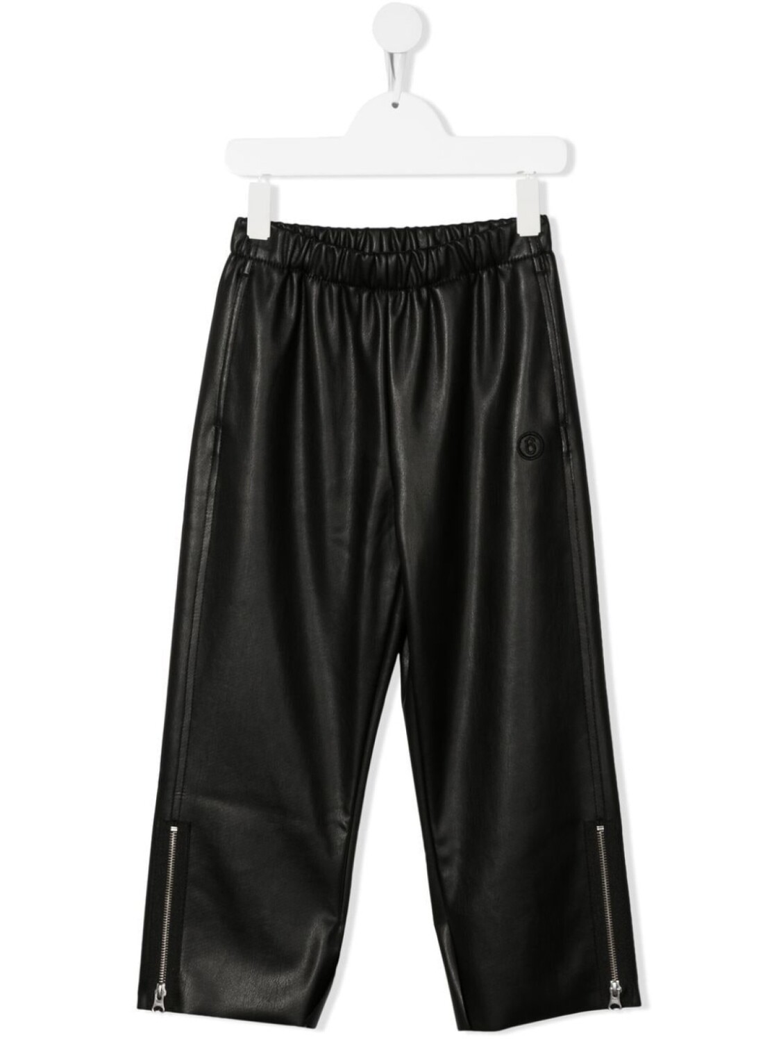 MM6 Maison Margiela Kids брюки из искусственной кожи с вышитым логотипом, черный
MM6 Maison Margiela Kids брюки из искусственной кожи с вышитым логотипом, черный