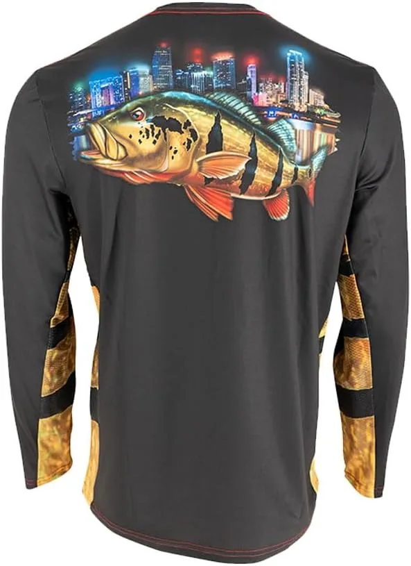 Salty Scales Peacock Bass мужская рыболовная рубашка с длинным рукавом, Dri-Fit
Salty Scales Peacock Bass мужская рыболовная рубашка с длинным рукавом, Dri-Fit
