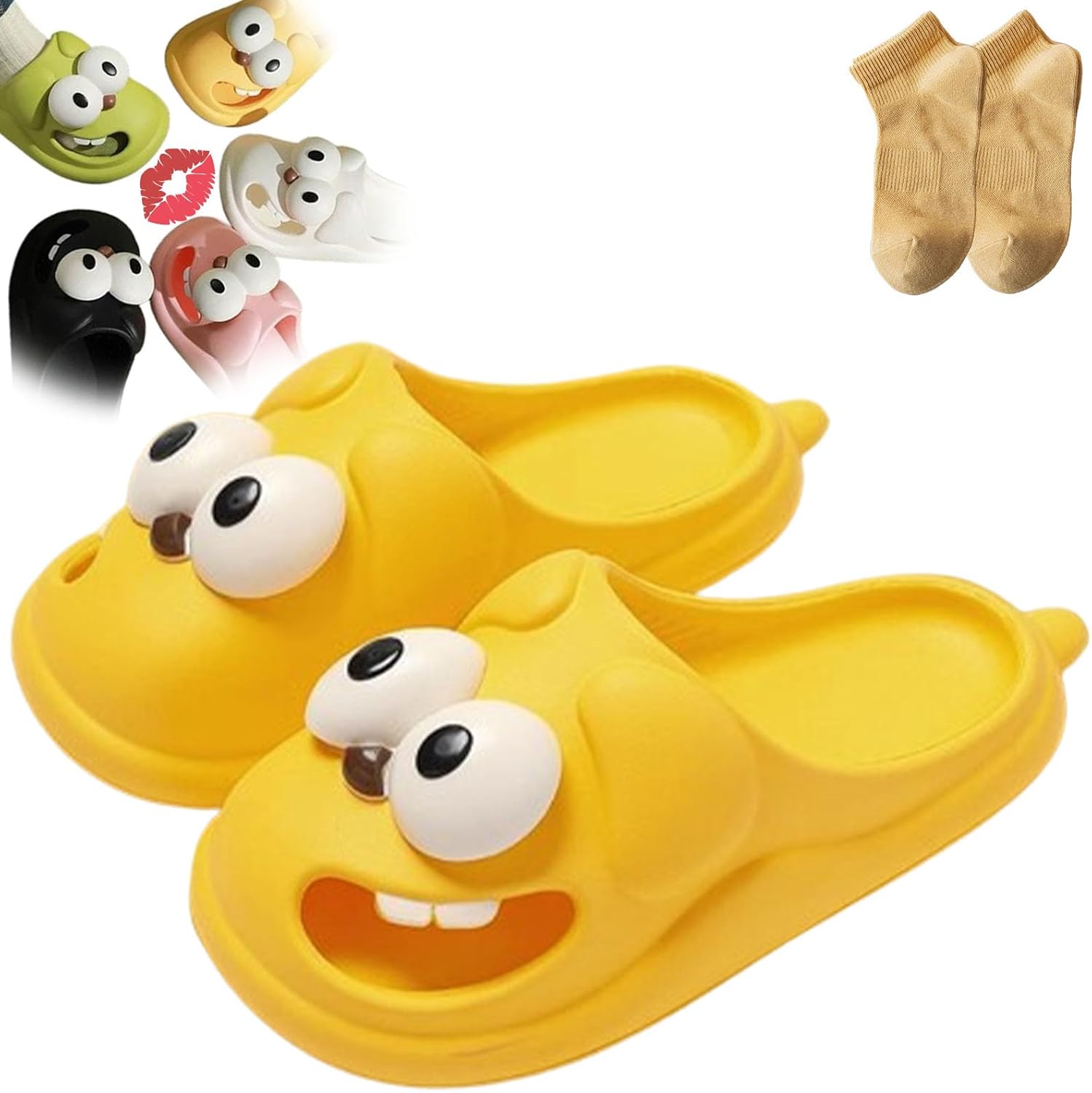 Тапочки DENGWANG с поцелуем, язычковые тапочки, тапочки с язычком и поцелуем, 3D веселые тапочки с большой головой собаки из EVA для унисекса, желтый
Тапочки DENGWANG с поцелуем, язычковые тапочки, тапочки с язычком и поцелуем, 3D веселые тапочки с большой головой собаки из EVA для унисекса, желтый