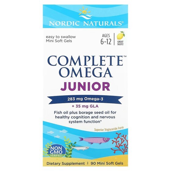 Добавка Nordic Naturals Complete Omega Junior для детей от 6 до 12 лет
Добавка Nordic Naturals Complete Omega Junior для детей от 6 до 12 лет