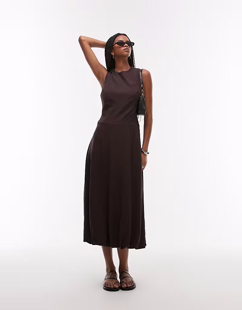 Платье-миди цвета манго с мягким подолом-фонариком шоколадного цвета Mango
Платье-миди цвета манго с мягким подолом-фонариком шоколадного цвета Mango