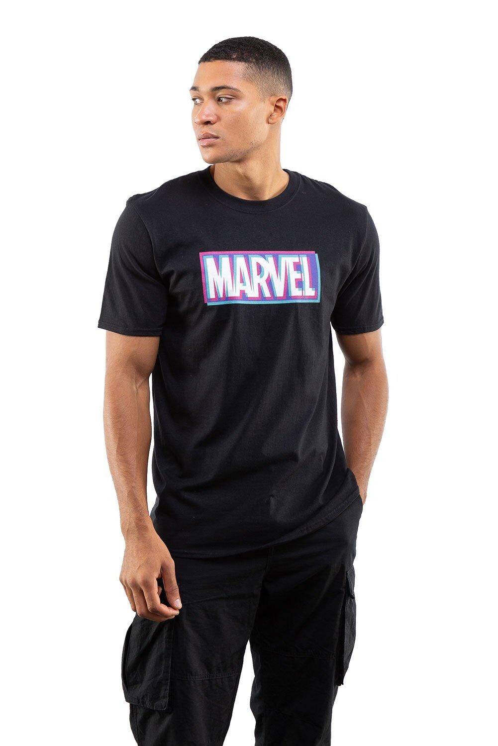 Хлопковая футболка с логотипом Glitch Marvel, черный
Хлопковая футболка с логотипом Glitch Marvel, черный