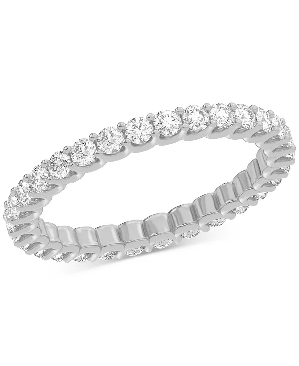 Бриллиантовое кольцо-вечность (1 карат) из платины или 14-каратного золота Macy'S, platinum