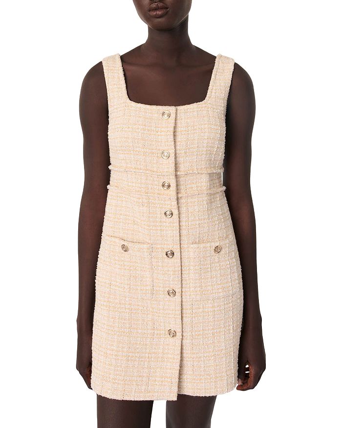 Короткое платье из твида Maje, коричневый/бежевый
Короткое платье из твида Maje, коричневый/бежевый