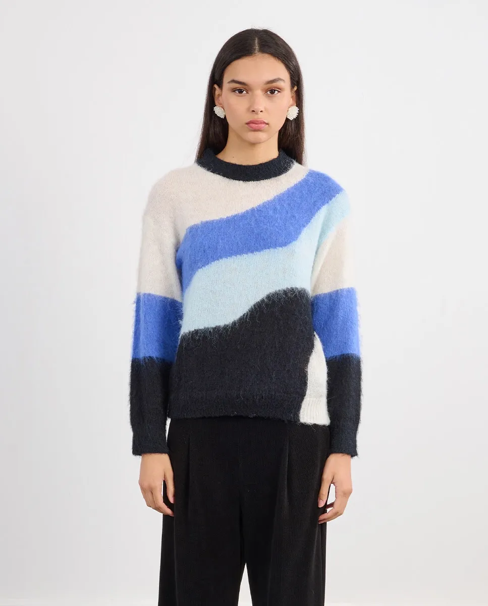 Женский джемпер с длинным рукавом с геометрическим узором Lili Sidonio, светло-голубой
Женский джемпер с длинным рукавом с геометрическим узором Lili Sidonio, светло-голубой