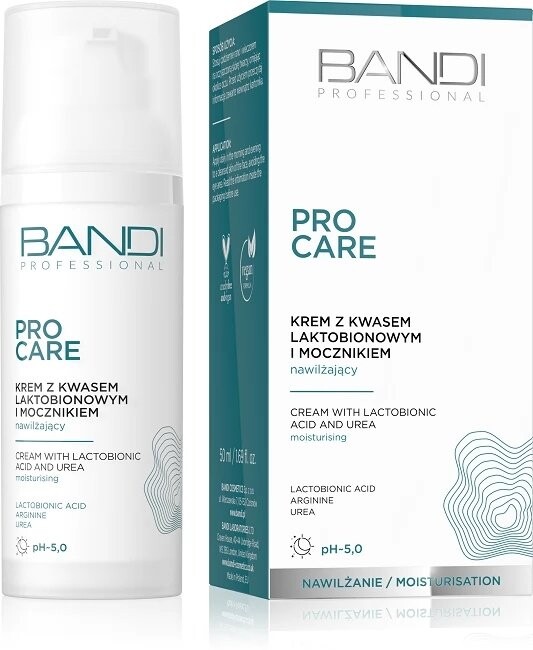 Bandi Pro Care, Увлажняющий крем с лактобионовой кислотой и мочевиной, 50 мл
Bandi Pro Care, Увлажняющий крем с лактобионовой кислотой и мочевиной, 50 мл