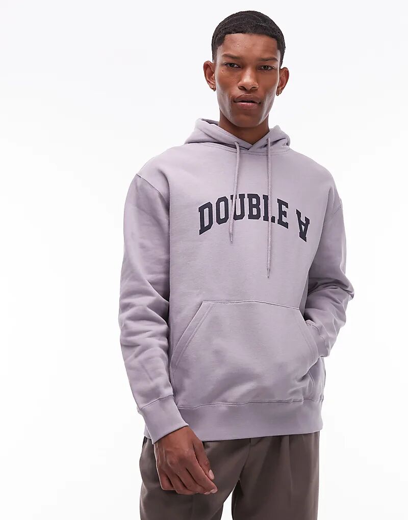 Хлопковая толстовка с капюшоном Double A By Wood James с логотипом в сиренево-сером цвете
Хлопковая толстовка с капюшоном Double A By Wood James с логотипом в сиренево-сером цвете