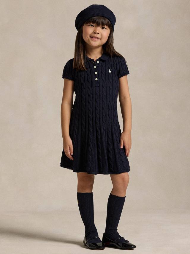 Детское платье-поло из хлопка с рельефной вязкой Ralph Lauren, Navy/Cream
Детское платье-поло из хлопка с рельефной вязкой Ralph Lauren, Navy/Cream