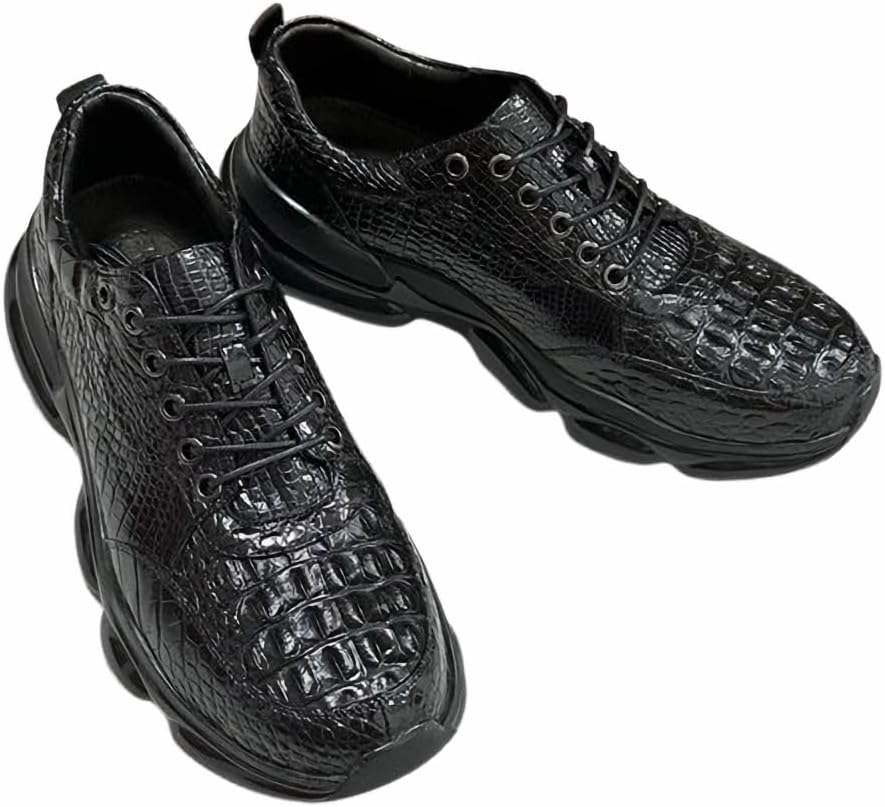 Мужские кроссовки из настоящей кожи крокодила, черные, с амортизирующей подошвой, из натуральной экзотической кожи аллигатора, мягкие, на шнуровке, для ходьбы Generic
Мужские кроссовки из настоящей кожи крокодила, черные, с амортизирующей подошвой, из натуральной экзотической кожи аллигатора, мягкие, на шнуровке, для ходьбы Generic