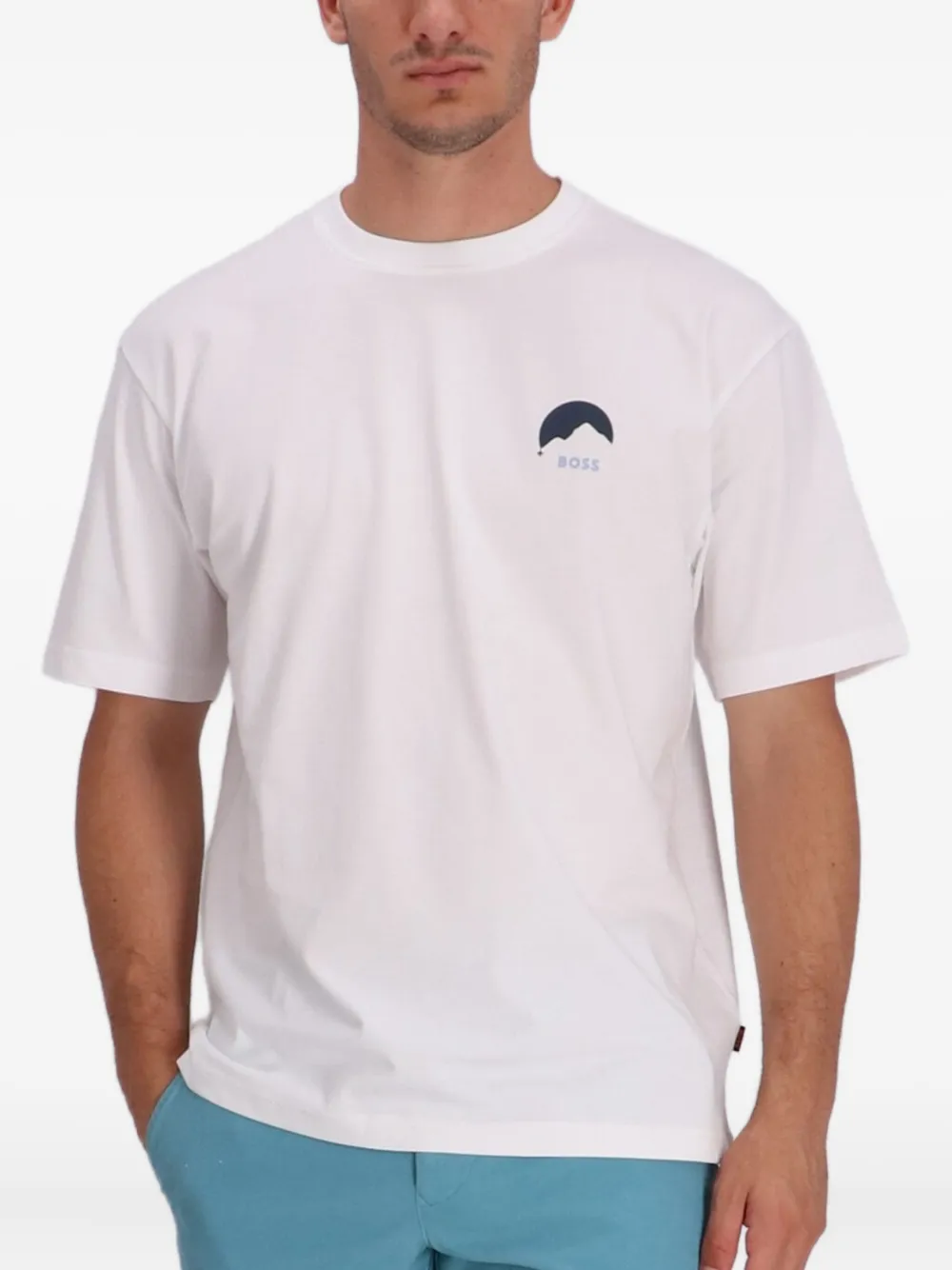 Футболка из хлопка с рисунком гор BOSS, белый
Футболка из хлопка с рисунком гор BOSS, белый