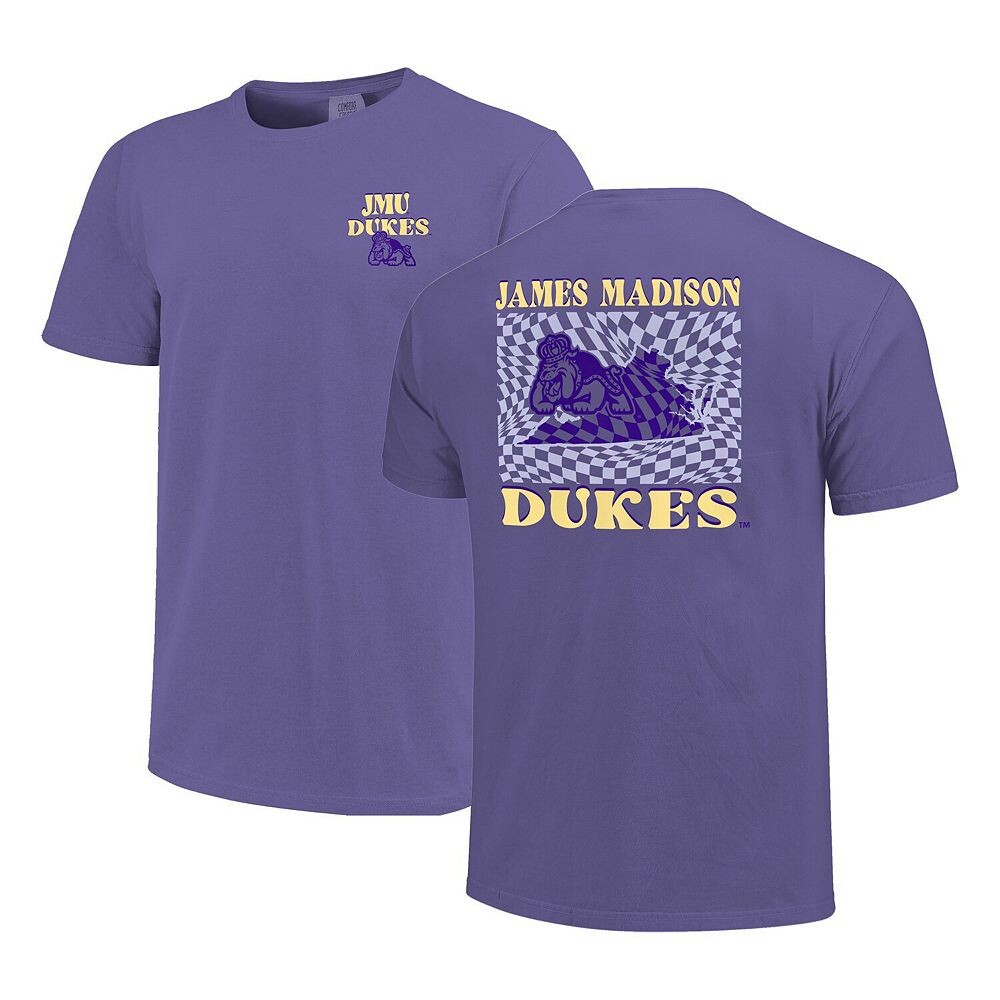 Женская фиолетовая футболка-талисман в клетку James Madison Dukes Comfort Colors Image One, цвет Jmd Purple
Женская фиолетовая футболка-талисман в клетку James Madison Dukes Comfort Colors Image One, цвет Jmd Purple