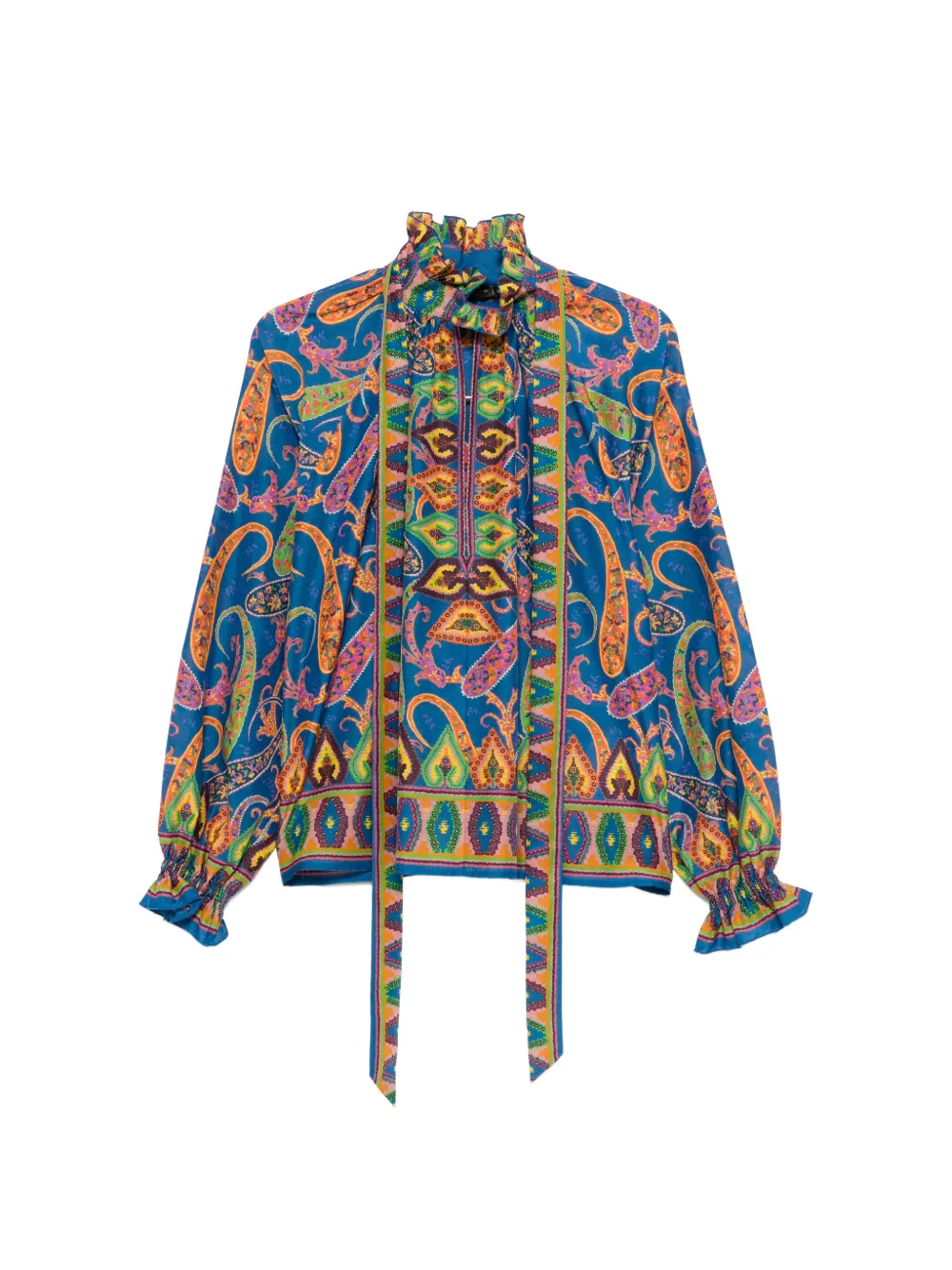 Блузка с бантом и принтом пейсли Etro, синий
Блузка с бантом и принтом пейсли Etro, синий