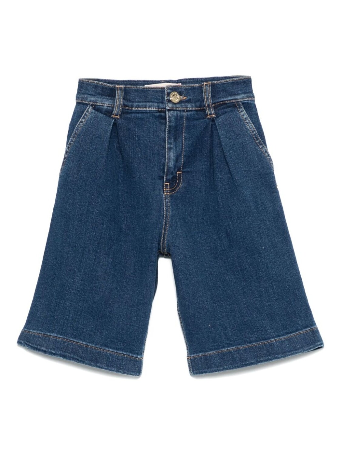 Elisabetta Franchi La Mia Bambina джинсовые шорты со складками, синий
Elisabetta Franchi La Mia Bambina джинсовые шорты со складками, синий