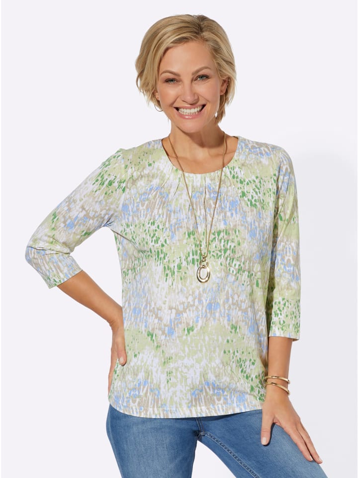 Рубашка с рукавами 3/4 светло-голубого цвета с принтом экрю WITT WEIDEN
Рубашка с рукавами 3/4 светло-голубого цвета с принтом экрю WITT WEIDEN