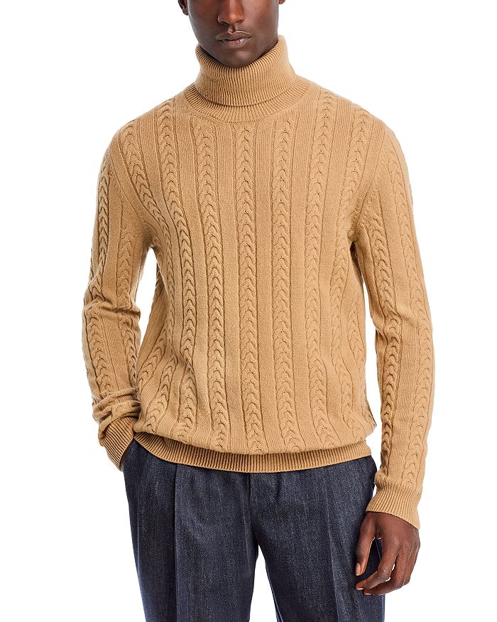 Свитер с высоким воротом из шерсти и кашемира с косами BOSS, коричневый/бежевый
Свитер с высоким воротом из шерсти и кашемира с косами BOSS, коричневый/бежевый