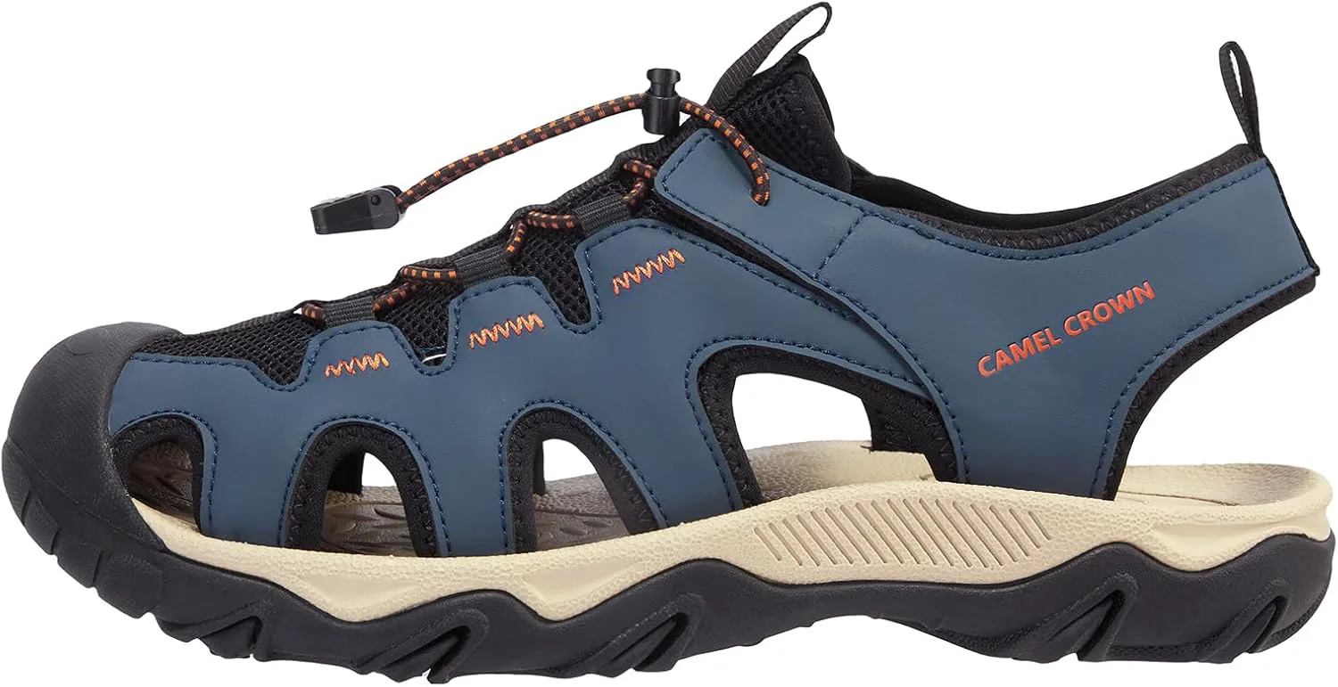 Мужские походные сандалии CAMEL CROWN противоскользящие, спортивные водные туфли с поддержкой свода, с закрытым носком, летние сандалии для кемпинга, пляжа и активного отдыха на улице, синий
Мужские походные сандалии CAMEL CROWN противоскользящие, спортивные водные туфли с поддержкой свода, с закрытым носком, летние сандалии для кемпинга, пляжа и активного отдыха на улице, синий