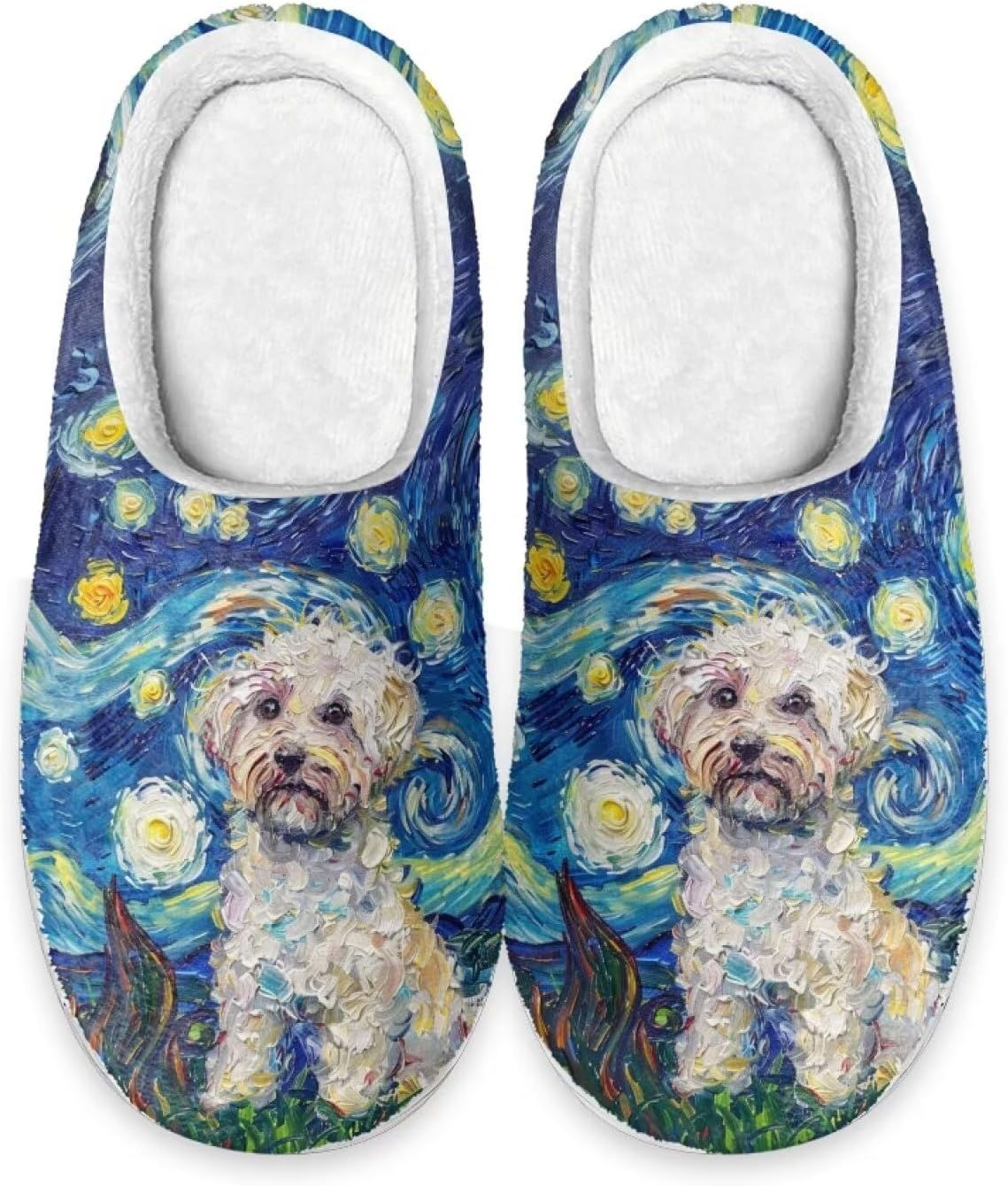 Тапочки Xpyiqun для мужчин и женщин, зимние теплые домашние тапочки, нескользящие, мягкие и уютные, Yorkshire Terrier Starry Night
Тапочки Xpyiqun для мужчин и женщин, зимние теплые домашние тапочки, нескользящие, мягкие и уютные, Yorkshire Terrier Starry Night