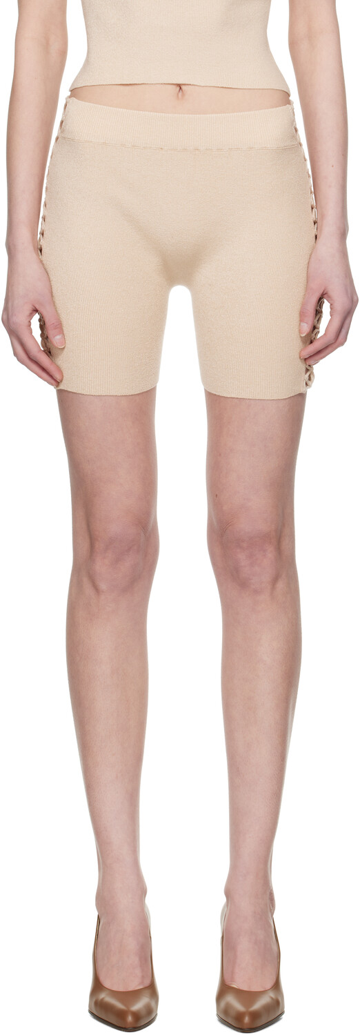 Эксклюзивные бежевые шорты с высокой талией в рубчик от SSENSE Isa Boulder
Эксклюзивные бежевые шорты с высокой талией в рубчик от SSENSE Isa Boulder