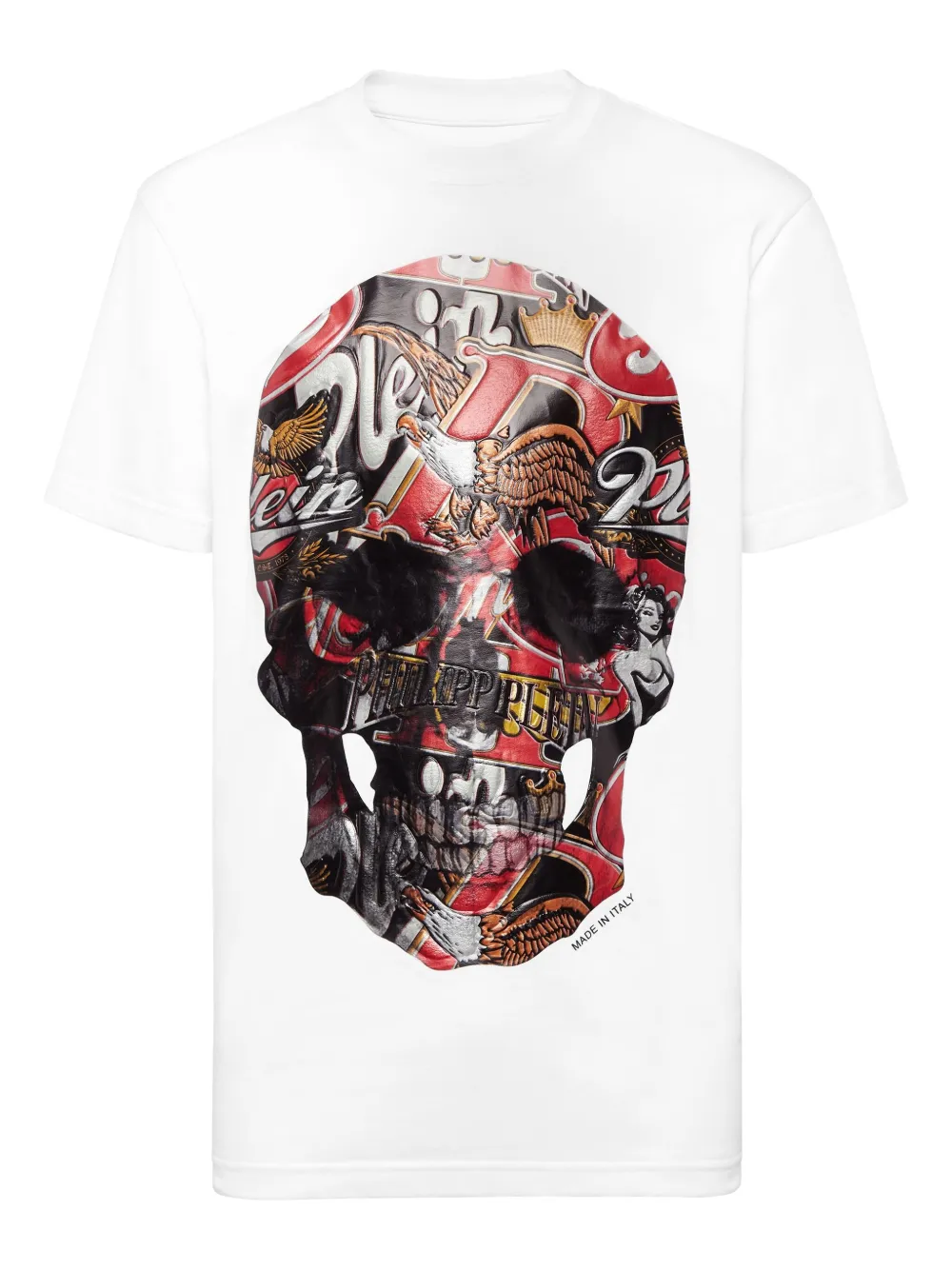 Футболка Beer Skull Philipp Plein, белый 
Футболка Beer Skull Philipp Plein, белый