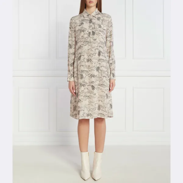 Платье с добавлением шелка Marc Cain, бежевый 
Платье с добавлением шелка Marc Cain, бежевый