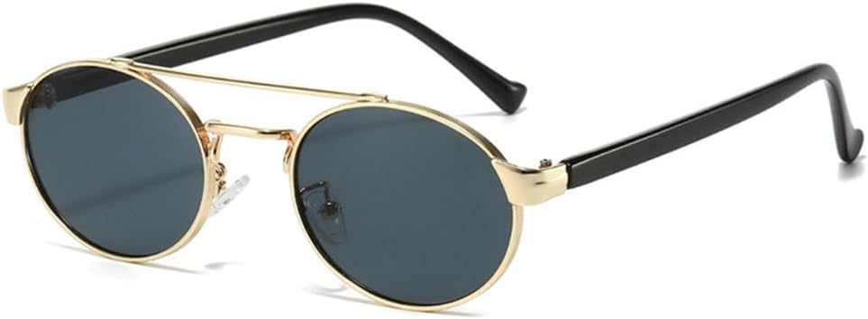 Ретро металлические овальные солнцезащитные очки с двойной перемычкой для женщин, модные градиентные очки с защитой от УФ-излучения UV400 для мужчин, панк-очки круглой формы TYUVIVO, Golden Gray
Ретро металлические овальные солнцезащитные очки с двойной перемычкой для женщин, модные градиентные очки с защитой от УФ-излучения UV400 для мужчин, панк-очки круглой формы TYUVIVO, Golden Gray