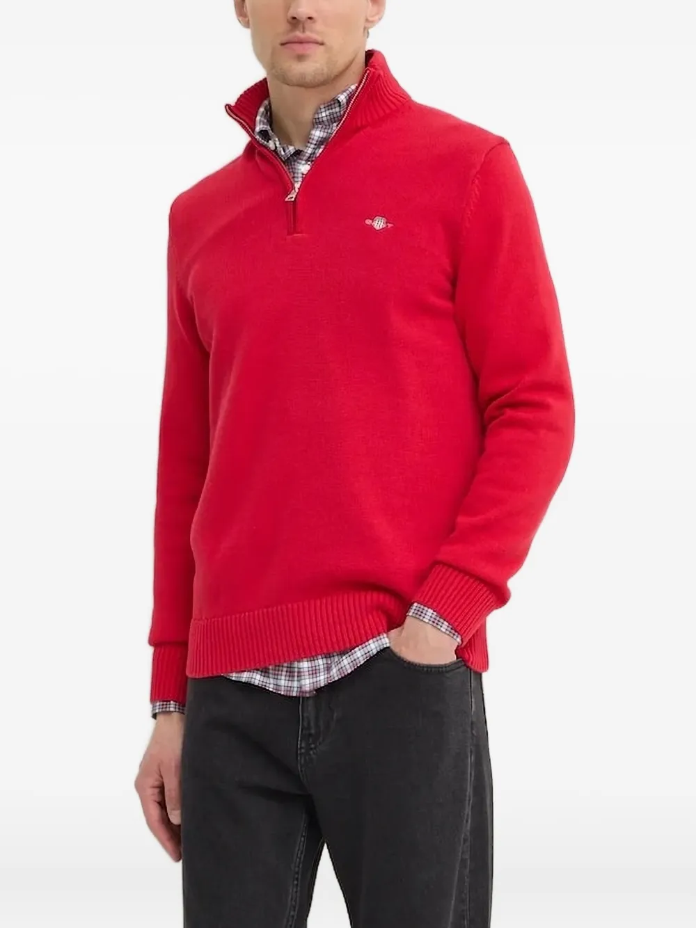 Свитер с застежкой-молнией и высоким воротом Gant, красный
Свитер с застежкой-молнией и высоким воротом Gant, красный