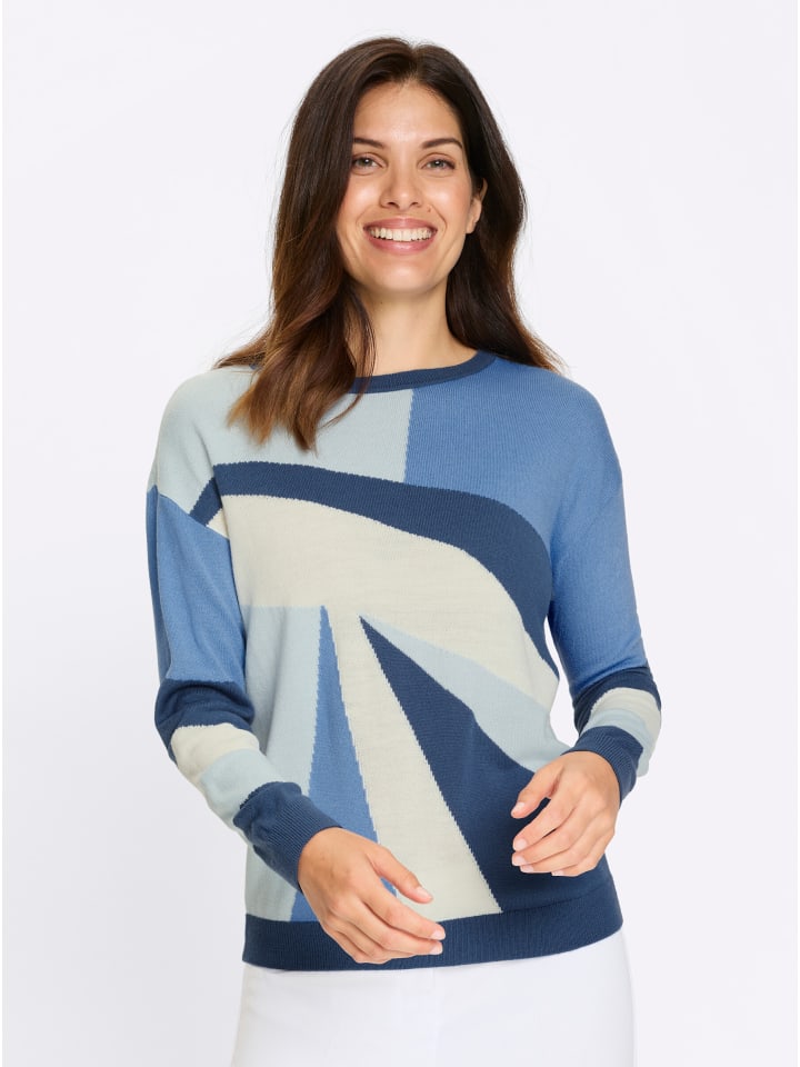 Sieh an! Свитер с длинными рукавами, выполненный в светло-голубом и джинсово-голубом узоре
Sieh an! Свитер с длинными рукавами, выполненный в светло-голубом и джинсово-голубом узоре