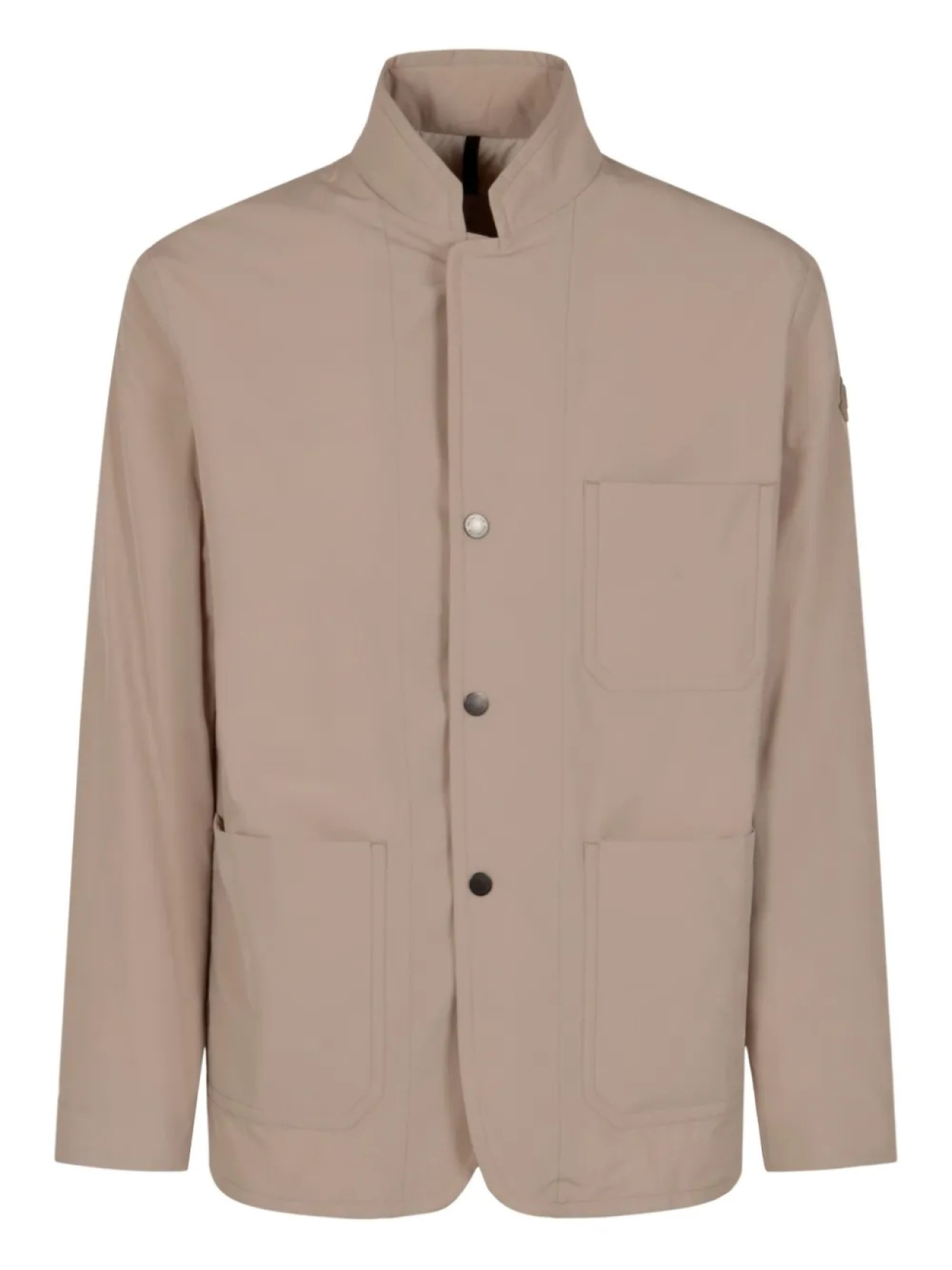 Куртка-рубашка с нашивкой-логотипом Moncler, нейтральный 
Куртка-рубашка с нашивкой-логотипом Moncler, нейтральный