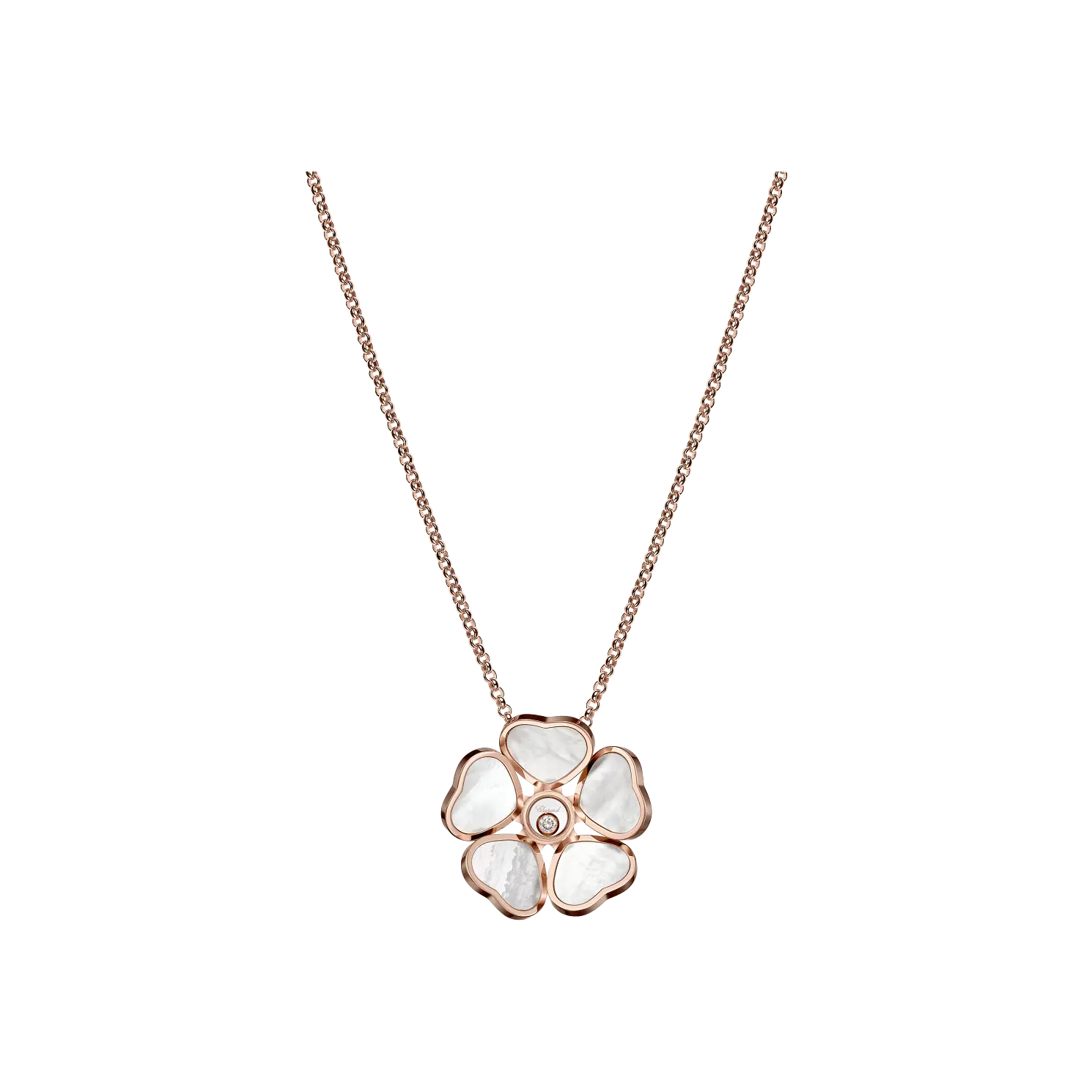 Кулон Chopard Happy Hearts Flowers - Подвеска, розовое золото, бриллиант 
Кулон Chopard Happy Hearts Flowers - Подвеска, розовое золото, бриллиант