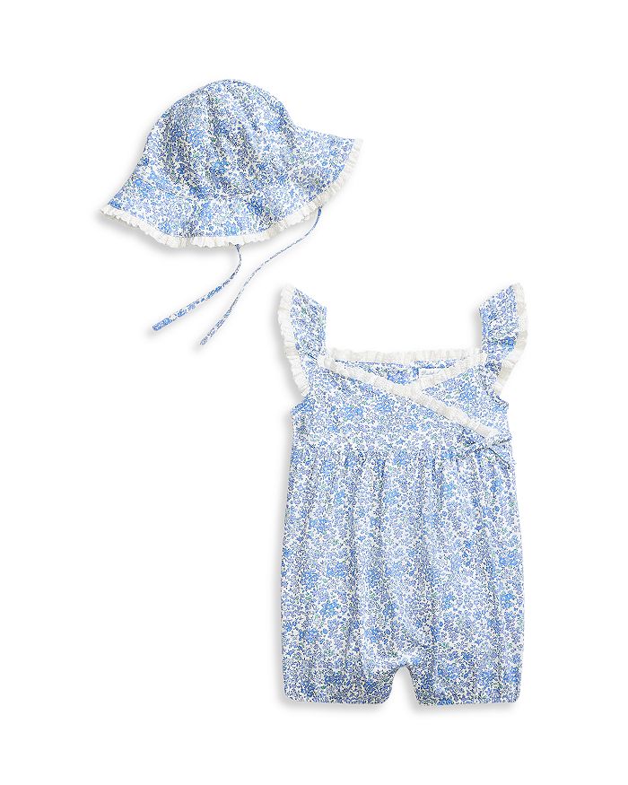 Пижамный комплект для девочки Polo с цветочным принтом: шорты-комбинезон и шапочка из хлопкового джерси - Baby Ralph Lauren, синий
Пижамный комплект для девочки Polo с цветочным принтом: шорты-комбинезон и шапочка из хлопкового джерси - Baby Ralph Lauren, синий