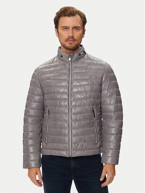 Кожаная куртка стандартного кроя Milestone, серый 
Кожаная куртка стандартного кроя Milestone, серый