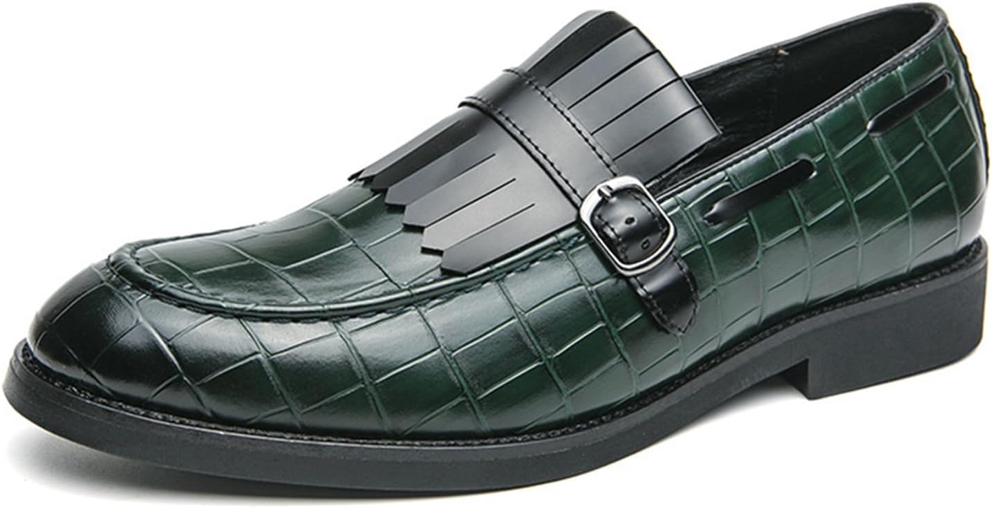 Мужские кожаные лоферы с бахромой и монк-ремнем, классические слипоны с заостренным носком, низким массивным каблуком, для делового, официального или свадебного образа, туфли под смокинг Tokouk, зеленый
Мужские кожаные лоферы с бахромой и монк-ремнем, классические слипоны с заостренным носком, низким массивным каблуком, для делового, официального или свадебного образа, туфли под смокинг Tokouk, зеленый