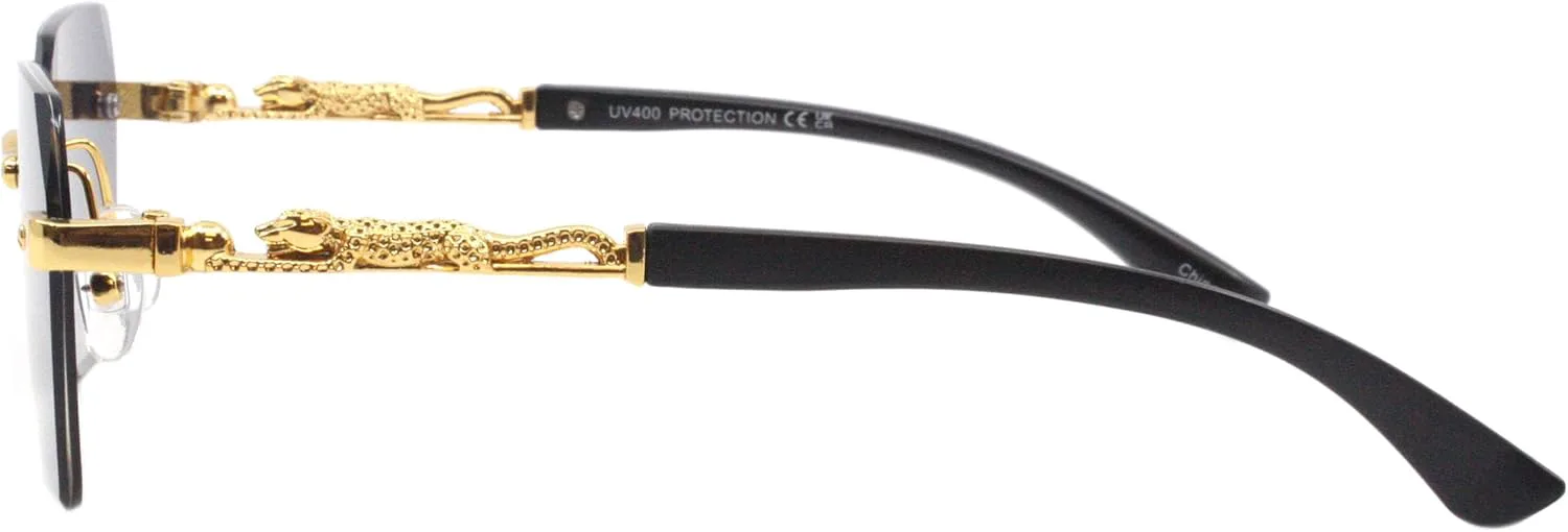 Солнцезащитные очки PASTL без оправы, квадратная и прямоугольная форма, скошенные линзы, дизайн "Большая кошка", защита от ультрафиолета UV400, Gold (Smoke)
Солнцезащитные очки PASTL без оправы, квадратная и прямоугольная форма, скошенные линзы, дизайн "Большая кошка", защита от ультрафиолета UV400, Gold (Smoke)