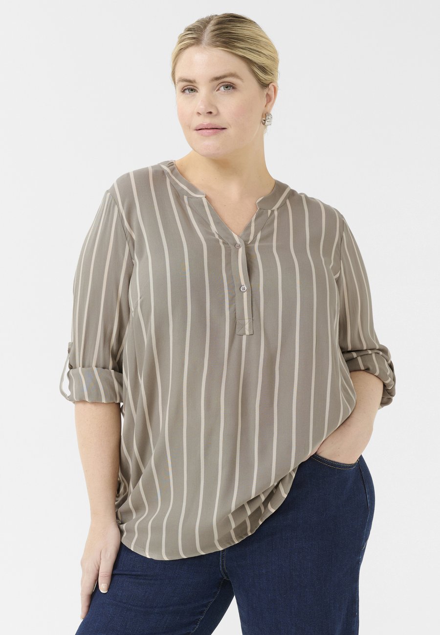 Блуза Kaffe Curve KCSIDA BLOUSE, Elephant Skin Beige Stripe/Grey
Блуза Kaffe Curve KCSIDA BLOUSE, Elephant Skin Beige Stripe/Grey