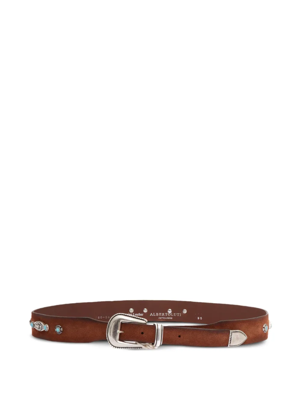 Ремень с камнями ALBERTO LUTI, коричневый
Ремень с камнями ALBERTO LUTI, коричневый