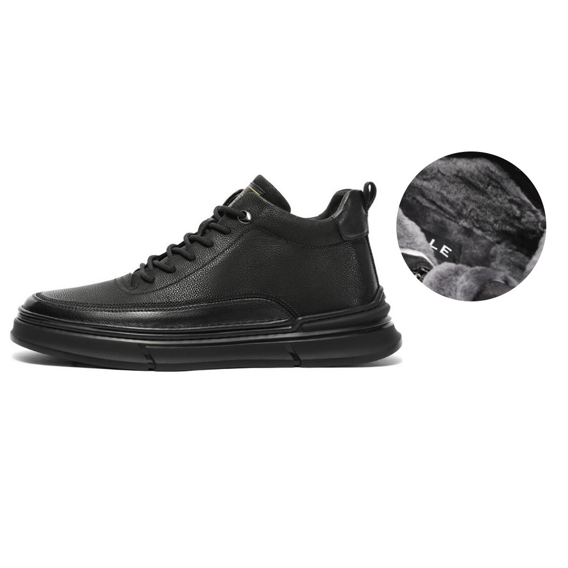 Кеды мужские, Обувь для скейтборда Мужская с высоким верхом Belle, цвет Black Fleece-lined
Кеды мужские, Обувь для скейтборда Мужская с высоким верхом Belle, цвет Black Fleece-lined