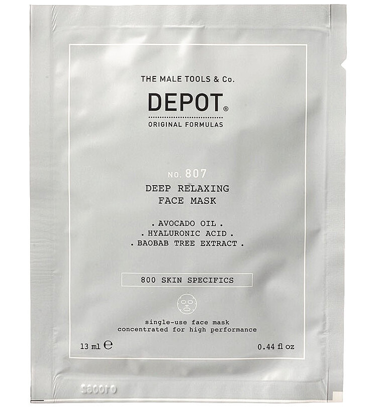 Depot 807 Успокаивающая, увлажняющая и питательная маска для лица
Depot 807 Успокаивающая, увлажняющая и питательная маска для лица