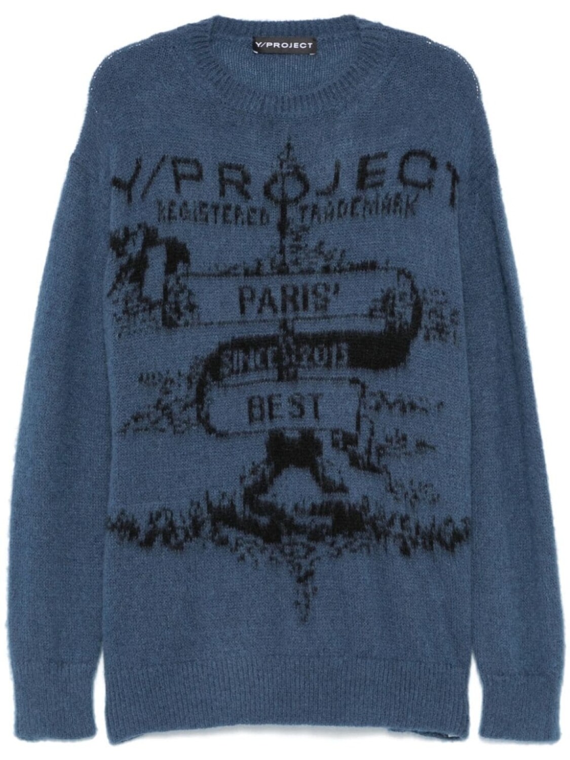 Y/Project свитер с логотипом, синий
Y/Project свитер с логотипом, синий