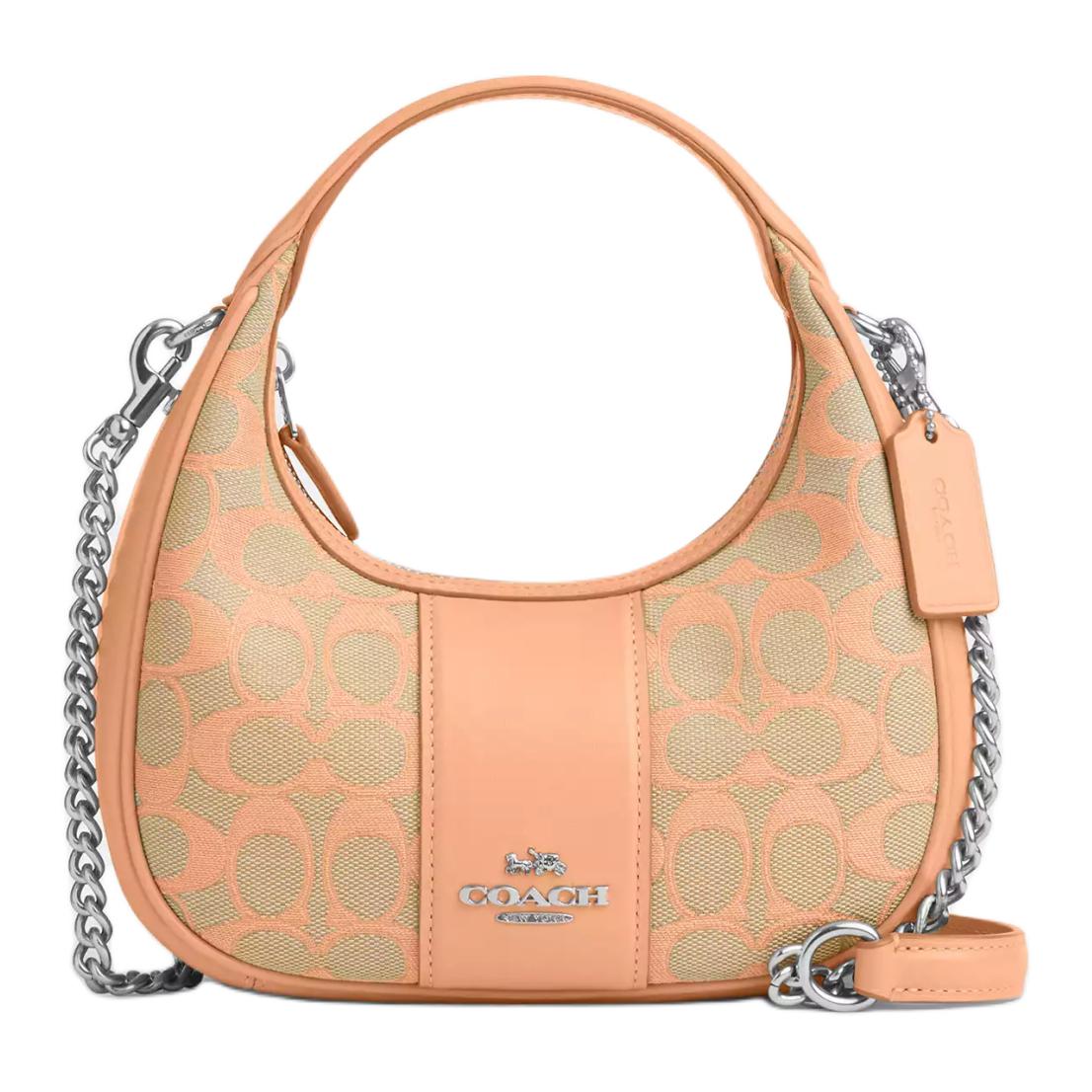 Классическая жаккардовая сумка с гладкой кожей Мини женская через плечо на пояс Серебристая и нежно-розовая COACH
Классическая жаккардовая сумка с гладкой кожей Мини женская через плечо на пояс Серебристая и нежно-розовая COACH