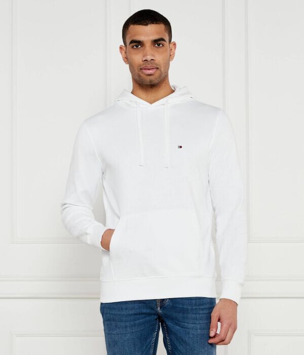 Толстовка мужская Tommy Hilfiger Essential Terry однотонная, белый 
Толстовка мужская Tommy Hilfiger Essential Terry однотонная, белый