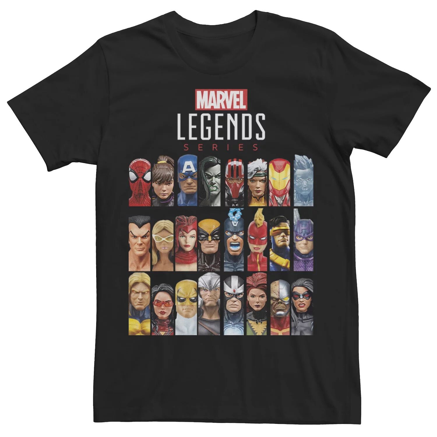 Мужская футболка с плакатом и графическим рисунком из серии Legends Hero Head Shots Marvel
Мужская футболка с плакатом и графическим рисунком из серии Legends Hero Head Shots Marvel