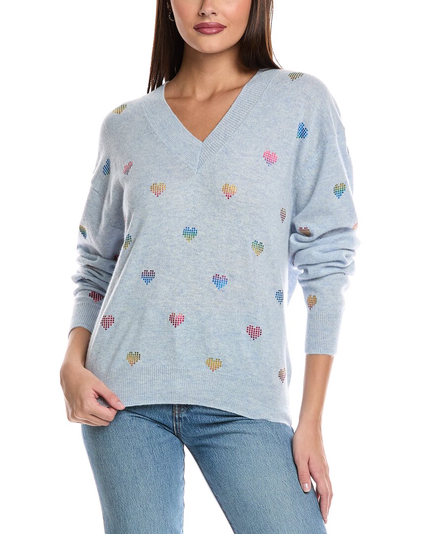 Броджи Кэшмир Фойл Харт Кашемировый свитер Brodie Cashmere, синий 
Броджи Кэшмир Фойл Харт Кашемировый свитер Brodie Cashmere, синий