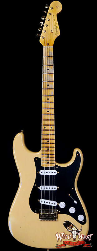 Электрогитара Fender Custom Shop Limited Edition 70th Anniversary 1954 Stratocaster Hardtail Relic Nocaster Blonde with Black Pickguard & Gold Hardware 6.90 LBS
Электрогитара Fender Custom Shop Limited Edition 70th Anniversary 1954 Stratocaster Hardtail Relic Nocaster Blonde with Black Pickguard & Gold Hardware 6.90 LBS