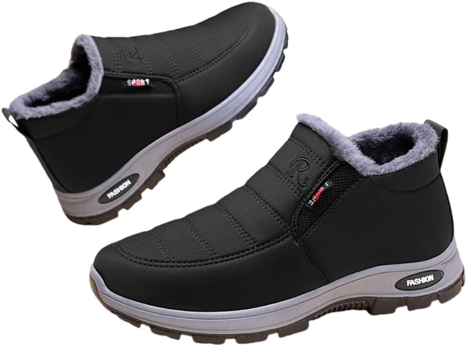 Мужские уютные зимние ботинки Hhhchpm - ботинки на молнии до щиколотки с толстой мягкой подошвой, теплой флисовой подкладкой для комфорта на улице в любое время года, черный
Мужские уютные зимние ботинки Hhhchpm - ботинки на молнии до щиколотки с толстой мягкой подошвой, теплой флисовой подкладкой для комфорта на улице в любое время года, черный