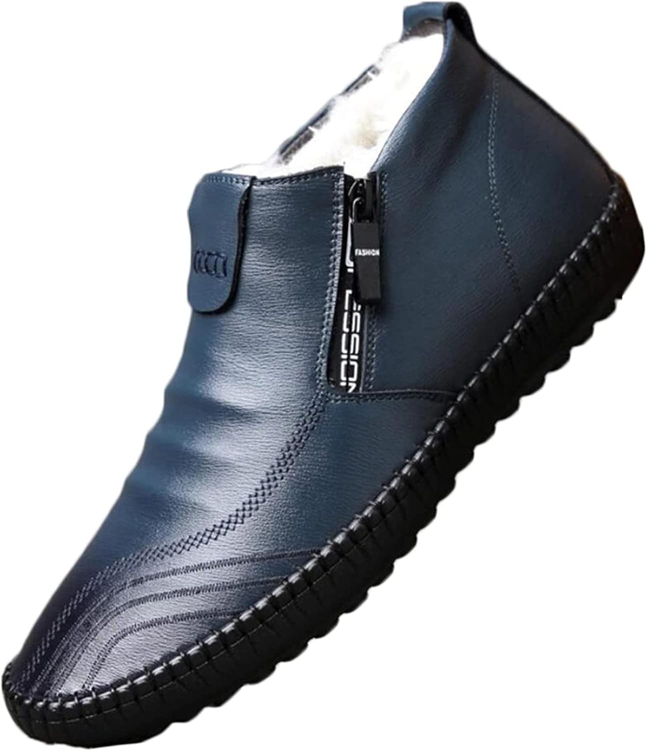 Мужские зимние ботинки Yiozoi, теплые плюшевые, для повседневной ходьбы, с плоской подошвой, боковой молнией, легкие и долговечные, теплые кожаные ботинки, синий
Мужские зимние ботинки Yiozoi, теплые плюшевые, для повседневной ходьбы, с плоской подошвой, боковой молнией, легкие и долговечные, теплые кожаные ботинки, синий