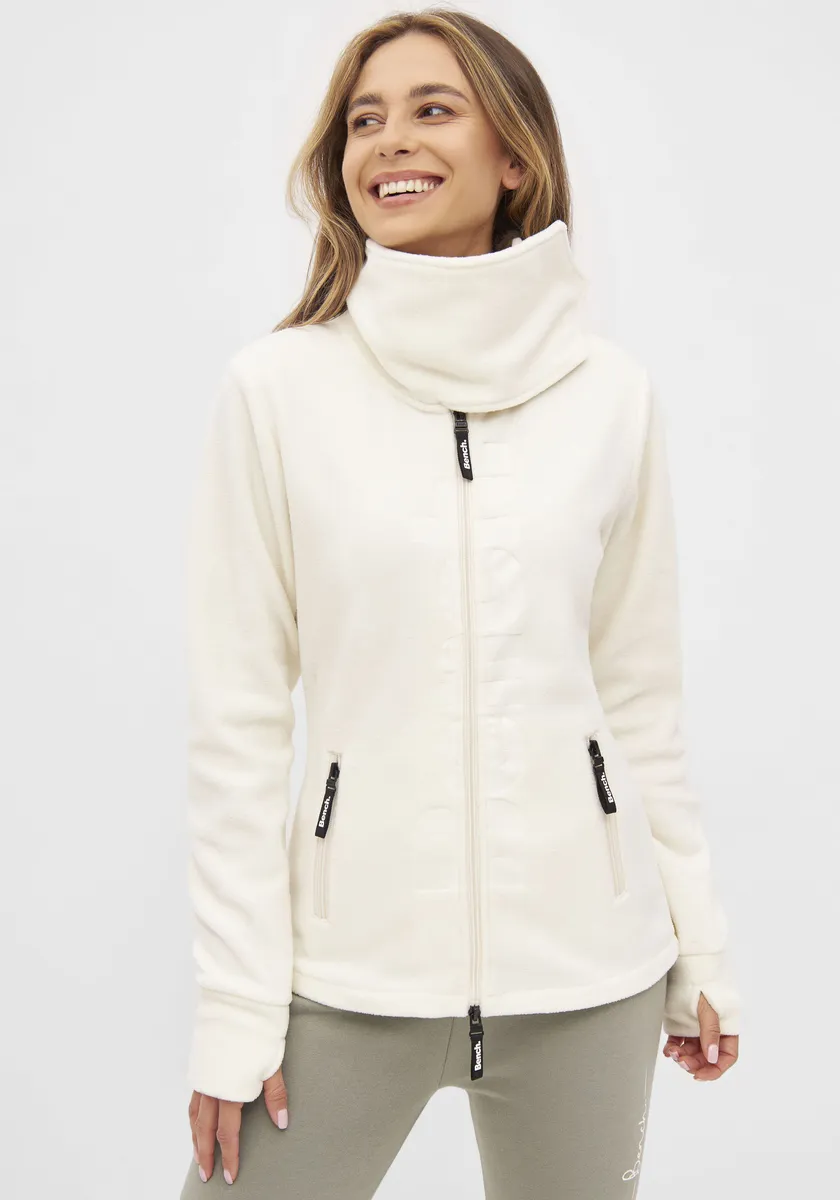 Bench Флисовая куртка "ФИНИШ" с логотипом, белый 
Bench Флисовая куртка "ФИНИШ" с логотипом, белый