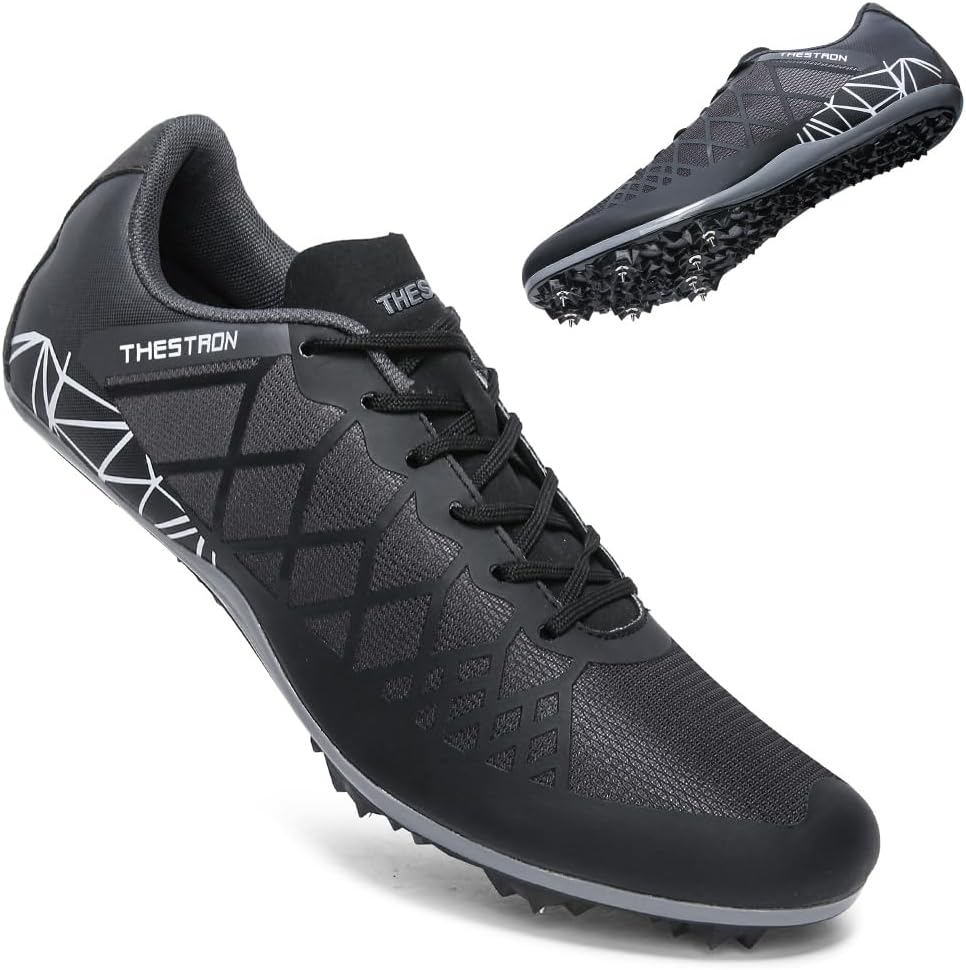 Профессиональные шипованные кроссовки THESTRON для легкой атлетики для мужчин, женщин и детей, дышащие, для соревнований, прыжков, спринта и бега, черный/серый
Профессиональные шипованные кроссовки THESTRON для легкой атлетики для мужчин, женщин и детей, дышащие, для соревнований, прыжков, спринта и бега, черный/серый